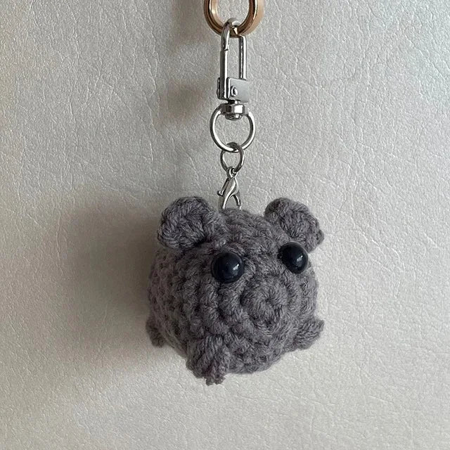 Sad Hamster Plush Keychain