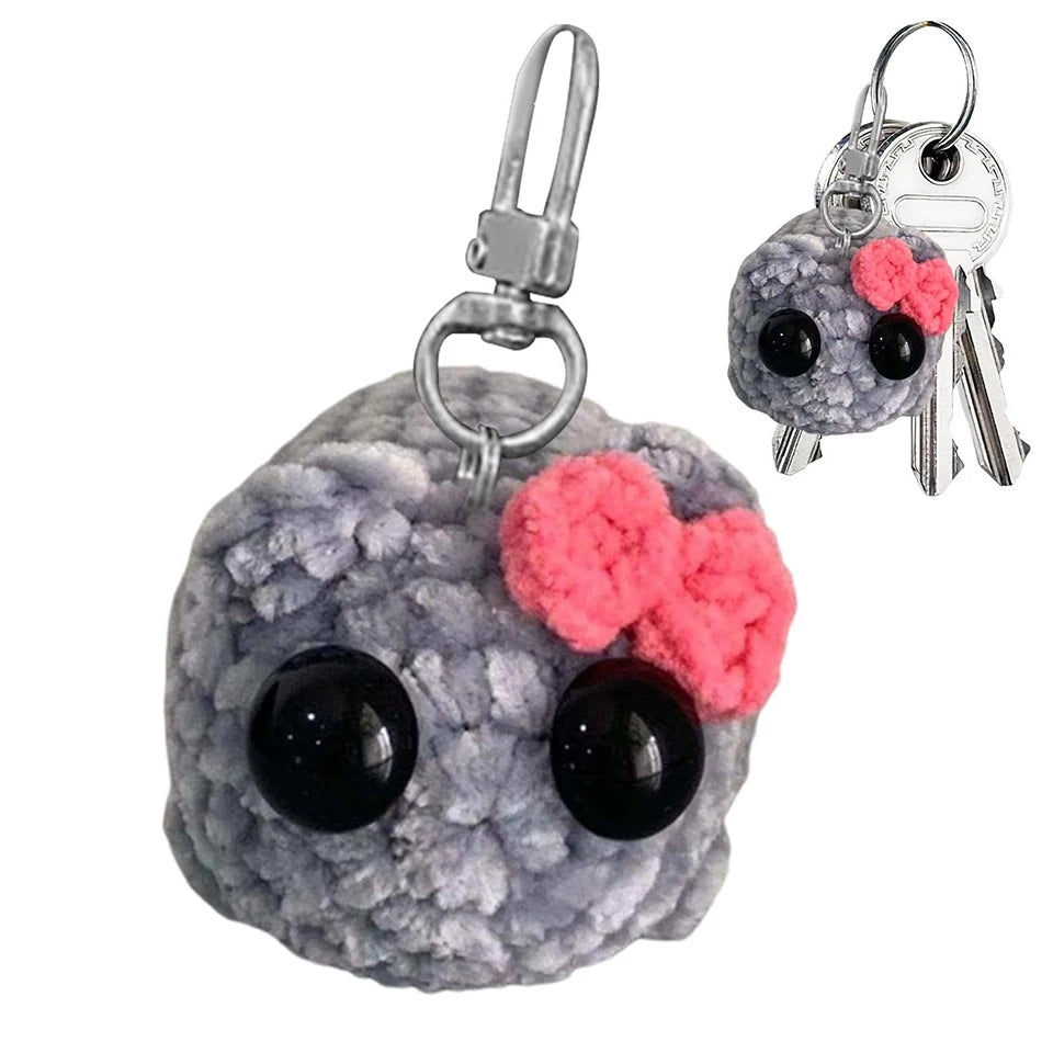 Sad Hamster Plush Keychain