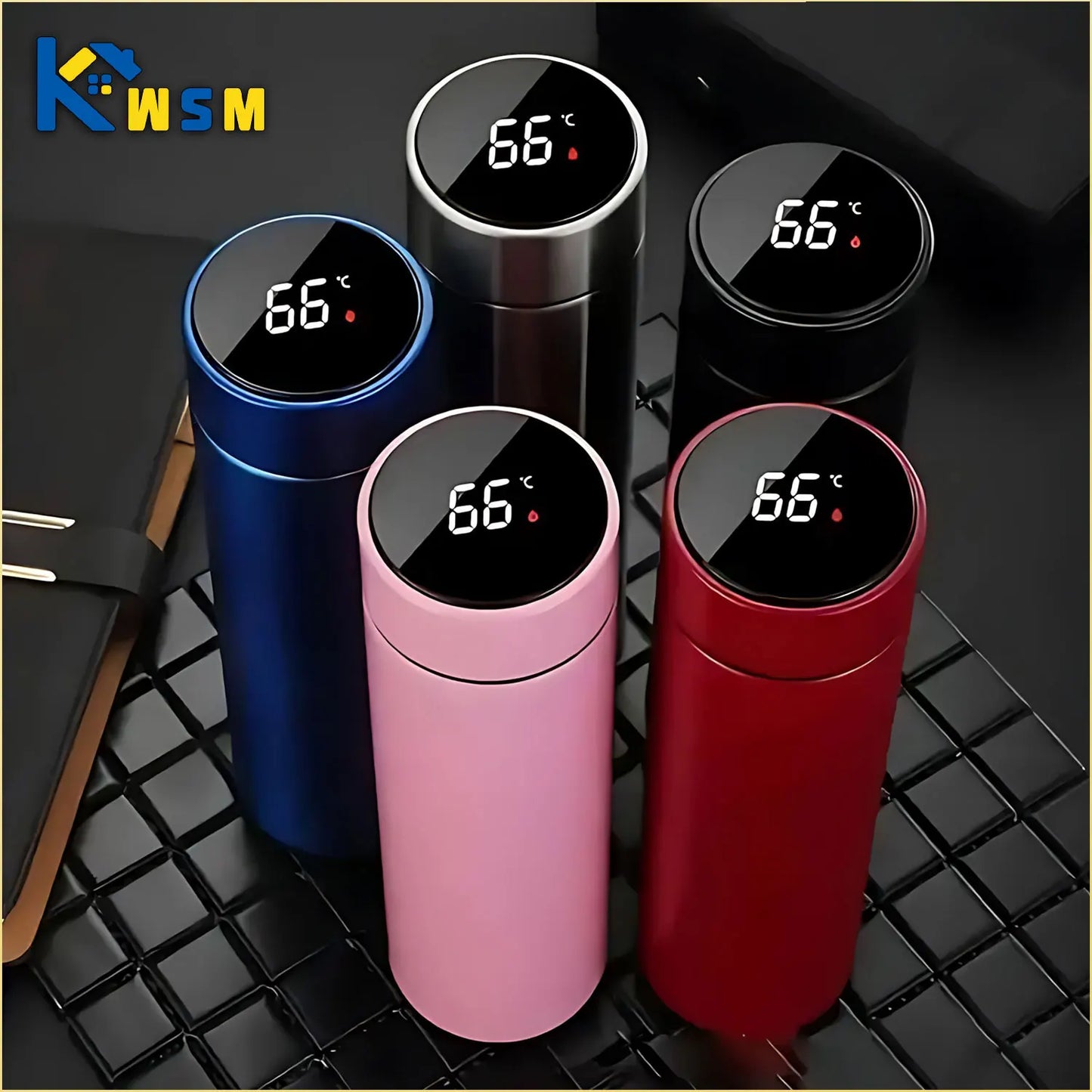 500 ml Thermoflasche mit Temperaturanzeige