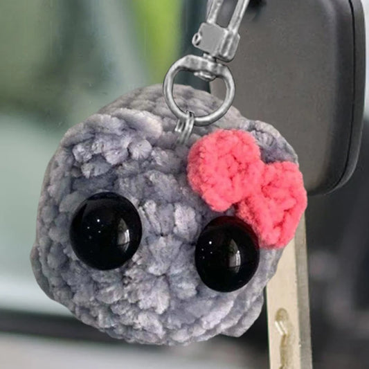 Sad Hamster Plush Keychain