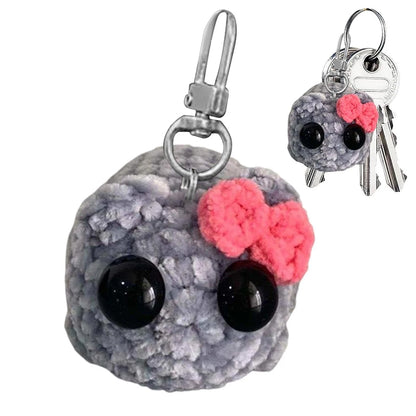 Sad Hamster Plush Keychain